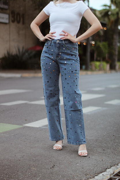 Selena Rhinestone Jeans