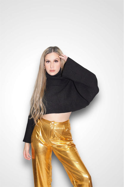 Golden Metallic Pants